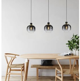 Eglo 99617 - Lampadario a sospensione con filo OILELLA 3xE27/40W/230V grigio