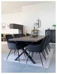 Set di sedie da pranzo nera in imbottito con braccioli 2 pz Harbo – House Nordic