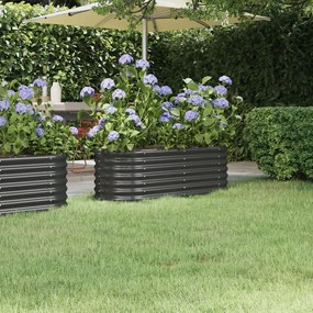 Letto Da Giardino İn Acciaio A Polvere 114x40x36 Cm Antracite /