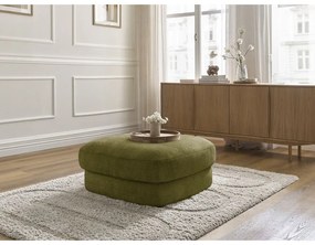 Poggiapiedi color kaki con rivestimento in ciniglia Leonore – Bobochic Paris