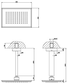 Soffione anticalcare a soffitto orientabile cromo eleganza 46152 Gessi