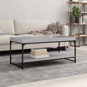 Tavolino da salotto grigio sonoma 100x49x45cm legno multistrato