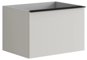 Mobile da bagno sotto lavabo Pixel plain grigio L 60 x H 40 x P 45.5 cm 2 cassetti, lavabo non incluso