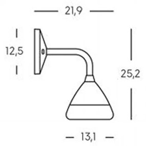 Applique Da Esterno Graal Alluminio E Termoplastica Tortora Led 20W 4000K