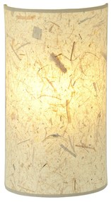 Applique Minimal 1 Luce Drago In Acciaio Bianco E Beige Effetto Sughero