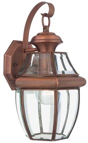 Applique classico chic da esterno QZ-NEWBURY2-M-AC rame IP44 1X E27 ELSTEAD