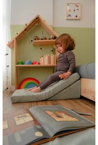 Pouf per bambini in velluto a coste blu chiaro Montessori - Little Nice Things