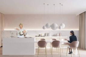 Lampadario a Sospensione in Acciaio e Vetro UGO Ø40 E27 Cromo