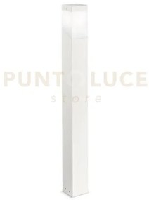 Ges601- paletto bianco 1 luce attacco e27 ip44 alluminio 100cm
