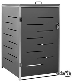 vidaXL Copribidone per Spazzatura Singolo 69x77,5x112,5cm Acciaio Inox