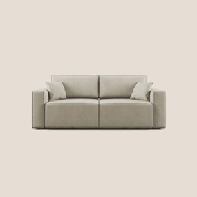Morfeo divano con seduta estraibile in morbido tessuto impermeabile T02 panna 215 cm