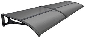 Pensilina in policarbonato marrone L 270 x P 100 cm struttura in alluminio