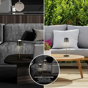 Brilo - Lampada da tavolo LED ricaricabile a sfioramento KIKI LED/2,6W/5V IP44 2600 mAh nero