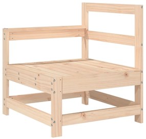 Set salotto da giardino 4 pz in legno massello di pino