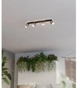 Eglo 43659 - Faretto ROSLEY 4xE14/40W/230V nero/beige