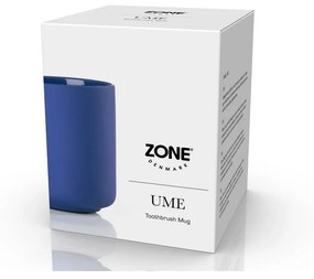 Tazza in gres blu per spazzolini da denti Ume - Zone