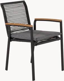 Set di 2 sedie da giardino impilabili con braccioli Dallas