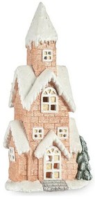 Statua Decorativa Casa Natale Luce LED Musica Rosa Bianco Verde Beige Magnesio 25 x 52 x 15 cm