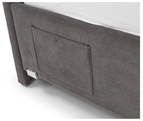 Letto da bambini color antracite imbottito con contenitore con rete inclusa 120x200 cm Cool – Meise Möbel