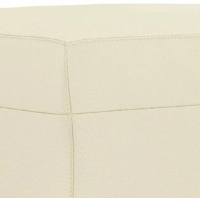 Poggiapiedi crema 60x50x41 cm in similpelle