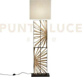 Piantana ethereal 40x20x134cm in metallo e legno con paralume 1 luc...