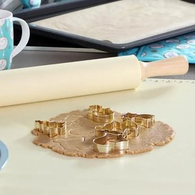 Rullo in legno con rivestimento in silicone TORO, 43 cm, colore crema