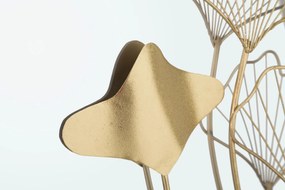 Specchio With Flower 75x3,5x72 cm in Ferro e MDF Oro...