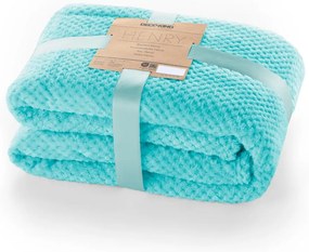 Copriletto in microfibra turchese, 200 x 150 cm Henry - DecoKing