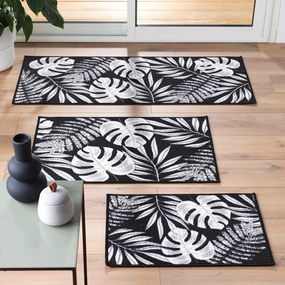 Tappeto nero lavabile 40x60 cm Amber – douceur d'intérieur