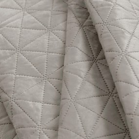 Copriletto greige in velluto con rivestimento trapuntato 240x260 cm Laila – Restilo