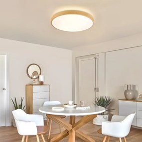 Brilagi-LED Lampada dimmerabile GLASS POOL DOUBLE LED/60W/230V 50 cm, finitura effetto legno + telecomando