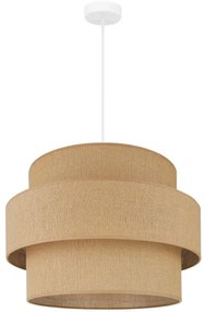 Brilagi - Lampadario a sospensione con filo SPACE YUTE 1xE27/15W/230V diametro 50 cm beige/bianco