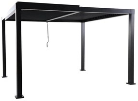 Pergola bioclimatica L 358 x P 313 x H 229 cm Clima in alluminio grigio antracite, 9.69 mq