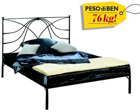 Letto matrimoniale in ferro battuto Porto senza pediera - 160 x 200 cm