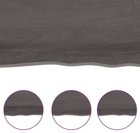 Ripiano muro marrone scuro 60x10x4 cm massello rovere trattato