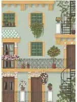 Cole & Son Carta da parati Alfaro - Duck Egg