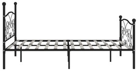 Giroletto con doghe nero in metallo 200x200 cm