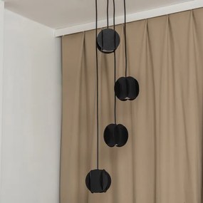 Lampadario a sospensione con cavo GAMBIT 4xGU10/10W/230V nero