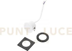 Incasso led dama nero 3w 340lm 3000k ghiera quadrata e tonda 4,4x4,...