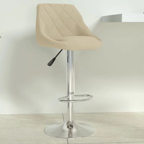 Sgabello Da Bar Crema İn Velluto /