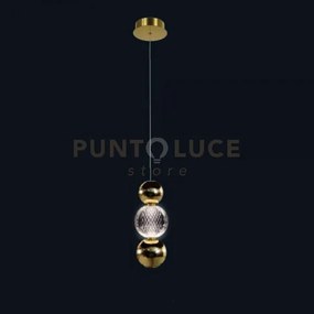 Lampada a sospensione brillante, oro lucido, led 6w, lumen 750, 300...
