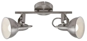 Spot Vintage Soft Metallo Bianco 2 Luci E14