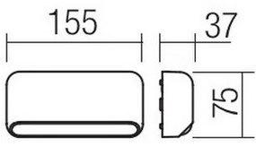 Redo 90070 - Applique LED da esterno SAPO 1xLED/3W/230V IP65