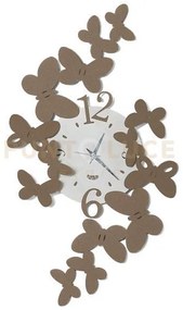 Orologio di design farfalle papillon beige in ferro 32x56cmh