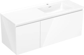 Mexen Orio mobile bagno 120 cm con lavabo Otis destro, 1S, 1D, bianco lucido - 91A13-12047-3-BBFF00-W18P00