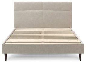 Letto matrimoniale imbottito beige con griglia 180x200 cm Elyna - Bobochic Paris