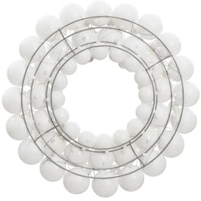 Ghirlanda di Natale in Polistirene 45 cm, Bianca