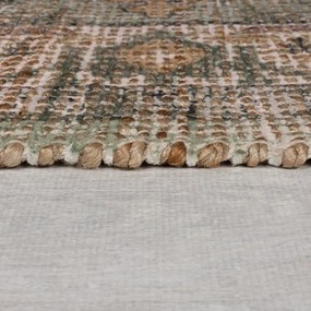 Passatoia in iuta intrecciata a mano color kaki 60x230 cm Selena Jute Traditional - Flair Rugs