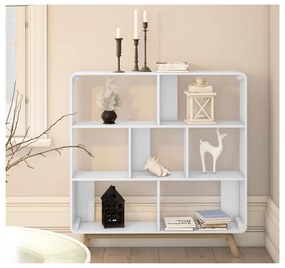 Libreria bianca 122x126 cm Caitlin - Støraa