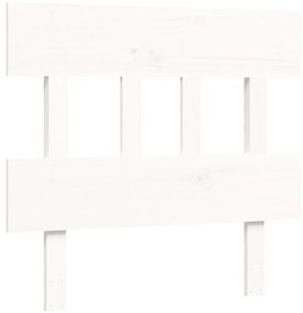 Giroletto con Testiera Bianco 100x200 cm in Legno Massello